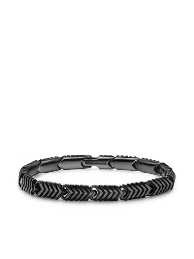 David Yurman Chevron Link Bracelent In Mbb Black