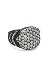 David Yurman Chevron Signet Ring In Black
