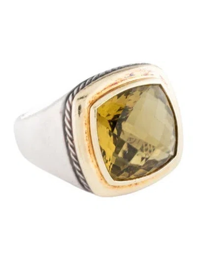 Pre-owned David Yurman Citrine Albion Cocktail Ring In Multi