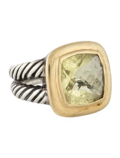 Pre-owned David Yurman Citrine Albion Cocktail Ring In Multicolor