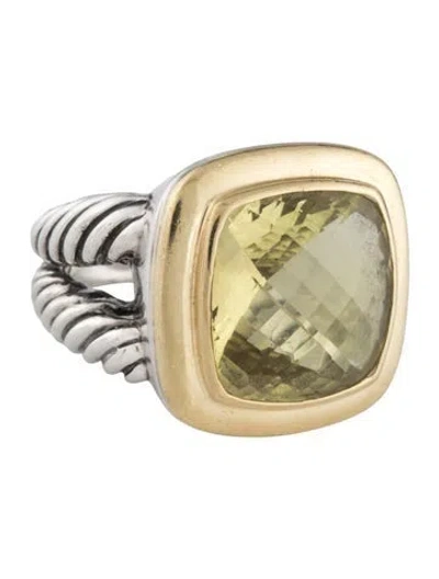 Pre-owned David Yurman Citrine Albion Cocktail Ring In Multicolor