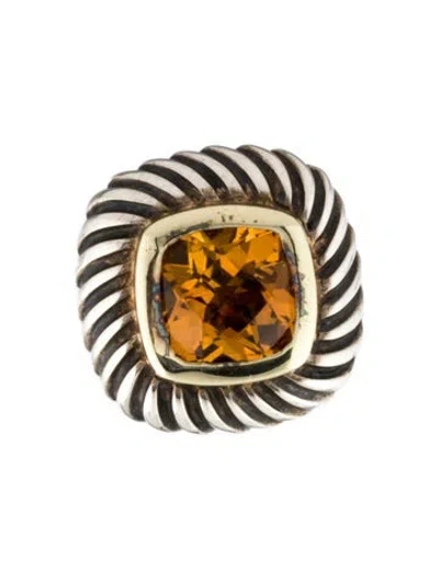 Pre-owned David Yurman Citrine Albion Single Stud Earring In Multi