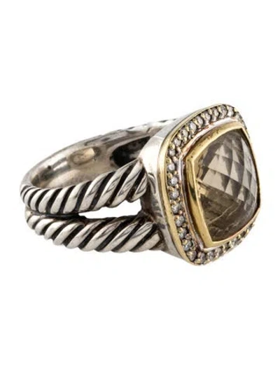 Pre-owned David Yurman Citrine & Diamond Albion Ring In Multi