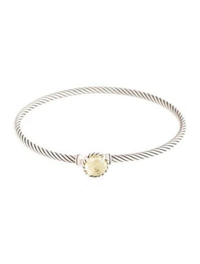 Pre-owned David Yurman Citrine Chatelaine Hook Bracelet, 6.5" In Multi