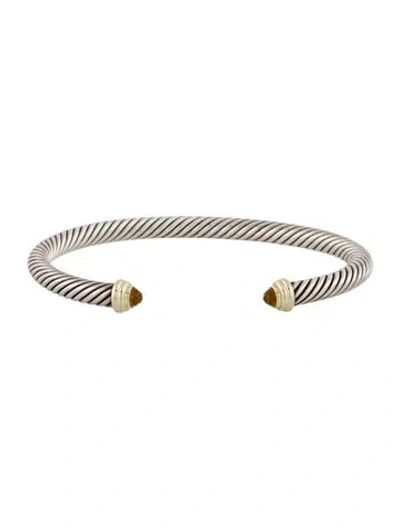 Pre-owned David Yurman Citrine Classic Cuff Bracelet, 6.75" In Multi