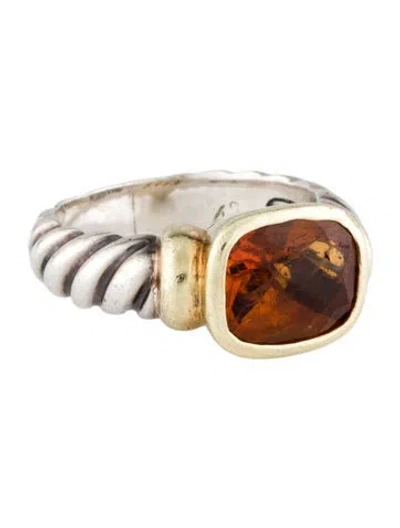 Pre-owned David Yurman Citrine Cocktail Ring In Multi