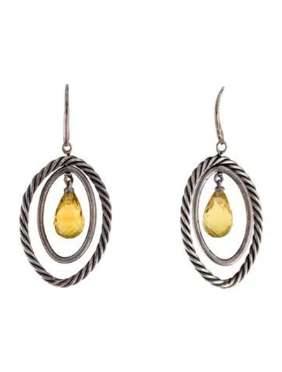 Pre-owned David Yurman Citrine Mobile Drop Earrings In Multi