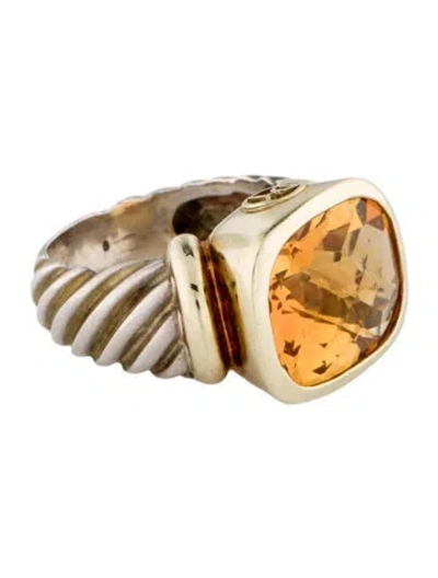 Pre-owned David Yurman Citrine Noblesse Cocktail Ring In Multi