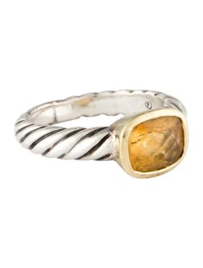 Pre-owned David Yurman Citrine Noblesse Cocktail Ring In Multi