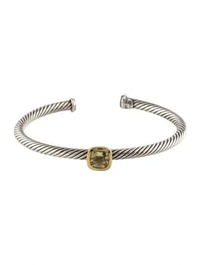 Pre-owned David Yurman Citrine Noblesse Cuff, 4" In Multi
