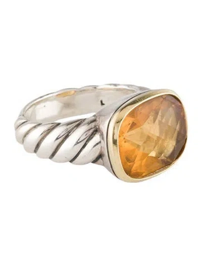 Pre-owned David Yurman Citrine Noblesse Ring In Multi