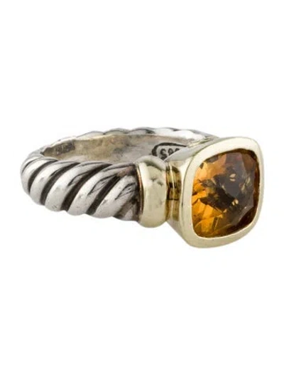 Pre-owned David Yurman Citrine Noblesse Ring In Multi