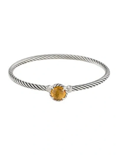 Pre-owned David Yurman Citrine Petite Chatelaine Bracelet, 6.5" In Multi