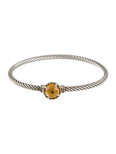 Pre-owned David Yurman Citrine Petite Chatelaine Bracelet, 6.5" In Multi