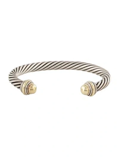 Pre-owned David Yurman Classic Cable Bracelet, 7" In Multicolor