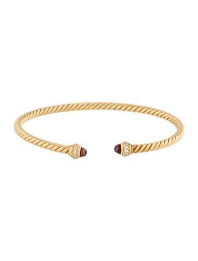 Pre-owned David Yurman Classic Cablespira® Cuff Bracelet, 6" In Multi