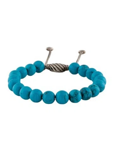 Pre-owned David Yurman Composite Turquoise Spiritual Beads Bracelet In Multi