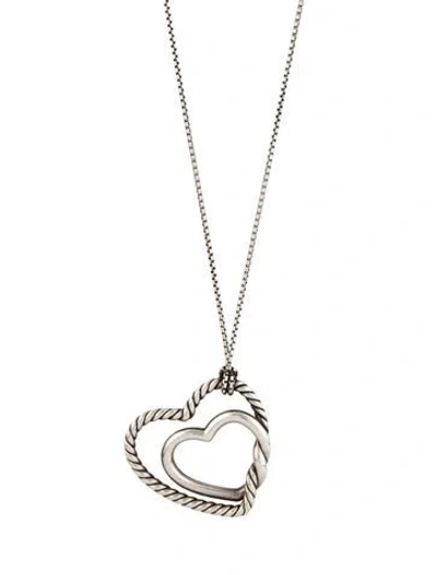 Pre-owned David Yurman Continuance Heart Pendant Necklace, 32", 32" In Multi