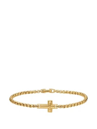 David Yurman Cross Station Bracelet In Gold