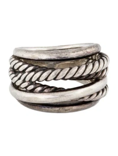 Pre-owned David Yurman Crossover Band Ring In Multi