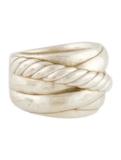 Pre-owned David Yurman Crossover Cable Wide Band In Multi