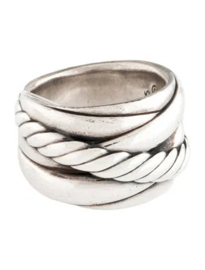 Pre-owned David Yurman Crossover Cable Wide Band In Multi
