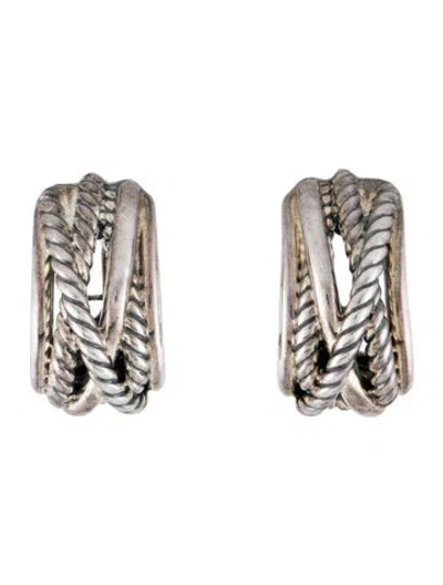 Pre-owned David Yurman Crossover Earclip Earrings In Multi