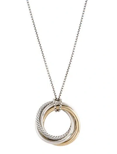 Pre-owned David Yurman Crossover Pendant Necklace, 36" In Multicolor