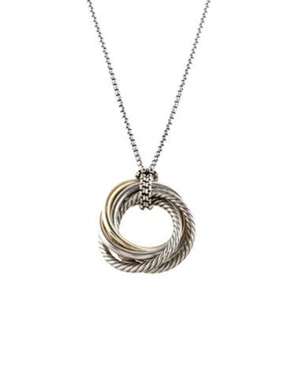 Pre-owned David Yurman Crossover Pendant Necklace, 40" In Multi