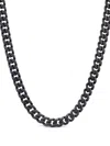 David Yurman Titanium Curb-chain Necklace In Black