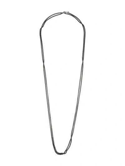 Pre-owned David Yurman Darkened Box Chain Link Necklace, 72" In Multi