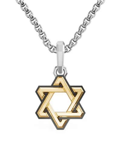 David Yurman Deco Star Of David Pendant In Gold