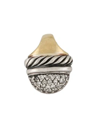 Pre-owned David Yurman Diamond Acorn Pendant, 0.5" In Multi