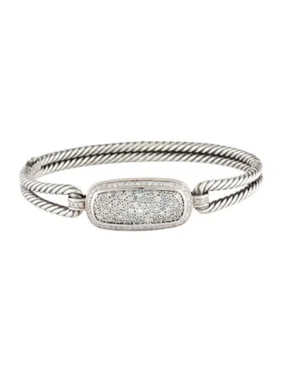 Pre-owned David Yurman Diamond Albion Bracelet, 6.25" In Multicolor