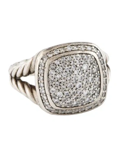 Pre-owned David Yurman Diamond Albion Cocktail Ring In Multicolor