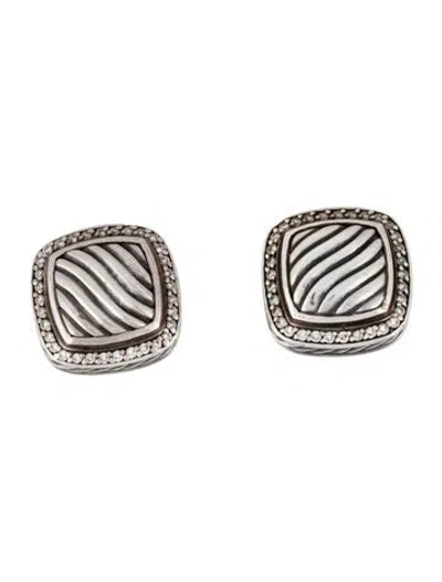 Pre-owned David Yurman Diamond Albion Earrings In Multicolor