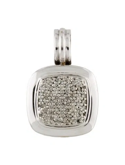 Pre-owned David Yurman Diamond Albion Enhancer Pendant, 1.25" In Multi