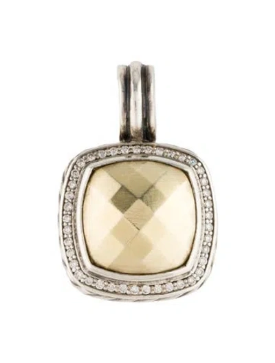 Pre-owned David Yurman Diamond Albion Enhancer Pendant In Multi
