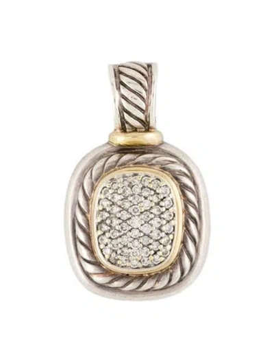 Pre-owned David Yurman Diamond Albion Enhancer Pendant In Multi