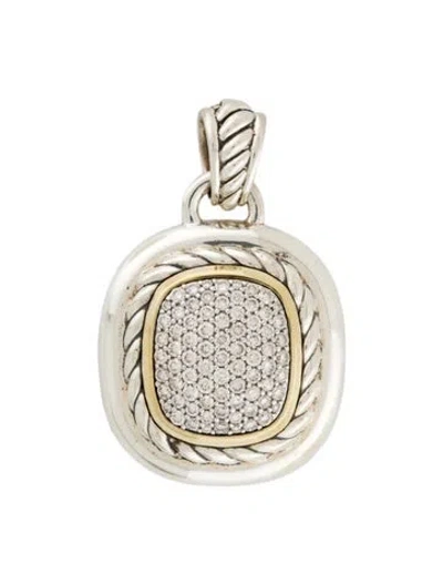 Pre-owned David Yurman Diamond Albion Enhancer Pendant In Multi
