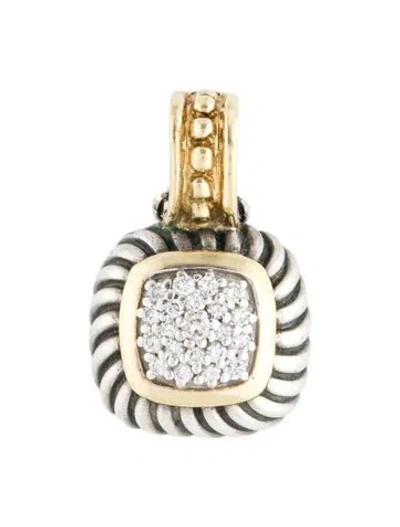 Pre-owned David Yurman Diamond Albion Enhancer Pendant In Multi