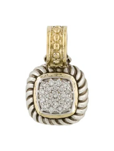 Pre-owned David Yurman Diamond Albion Enhancer Pendant In Multi