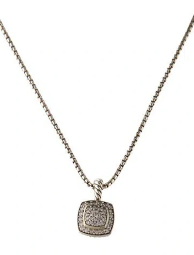 Pre-owned David Yurman Diamond Albion Pendant Necklace, 16.75" In Multi