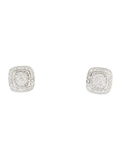 Pre-owned David Yurman Diamond Albion® Stud Earrings In Multi