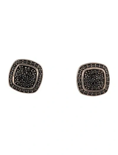Pre-owned David Yurman Diamond Albion Stud Earrings In Multicolor