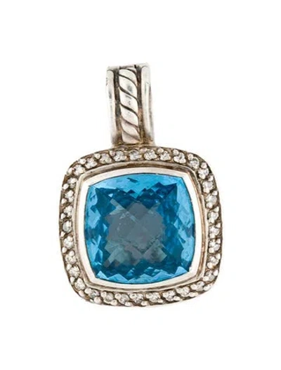 Pre-owned David Yurman Diamond & Topaz Albion Pendant In Multi