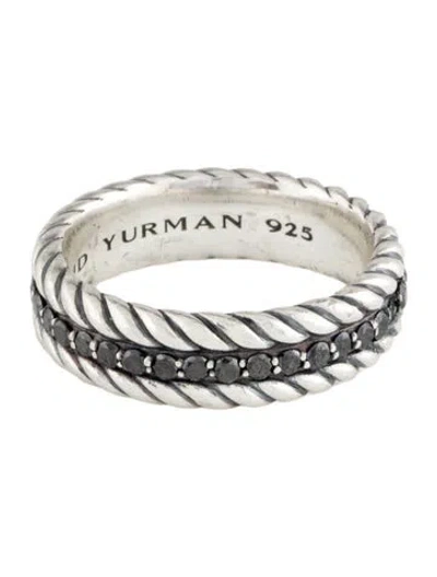 Pre-owned David Yurman Diamond Cable Eternity Band In Multi