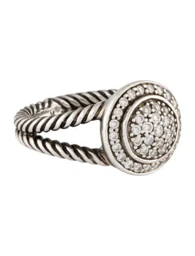 Pre-owned David Yurman Diamond Cerise Cocktail Ring In Multi