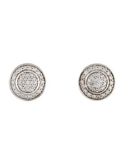 Pre-owned David Yurman Diamond Cerise Mini Earrings In Multi