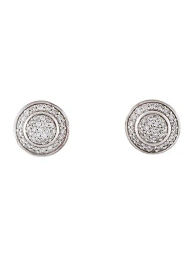 Pre-owned David Yurman Diamond Cerise Stud Earrings In Multi
